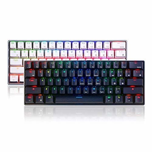 Electrónica DyNamic Teclado de juegos mecánicos Royal Kludge RK61 con conexión por cable