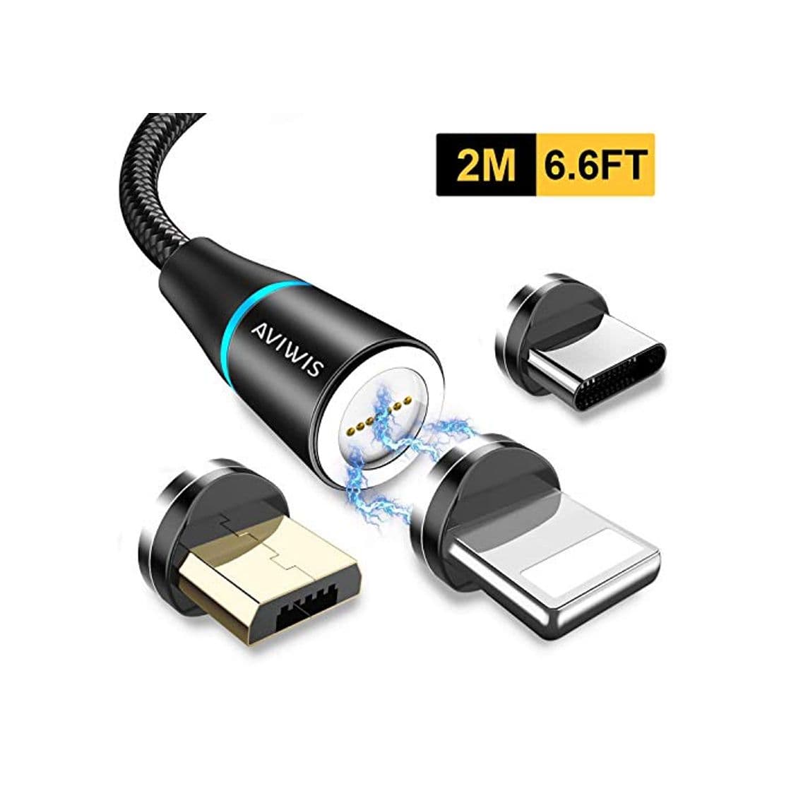 Product AVIWIS Cable USB Magnético, Multi 3 en 1 Cable Magnetic de Carga