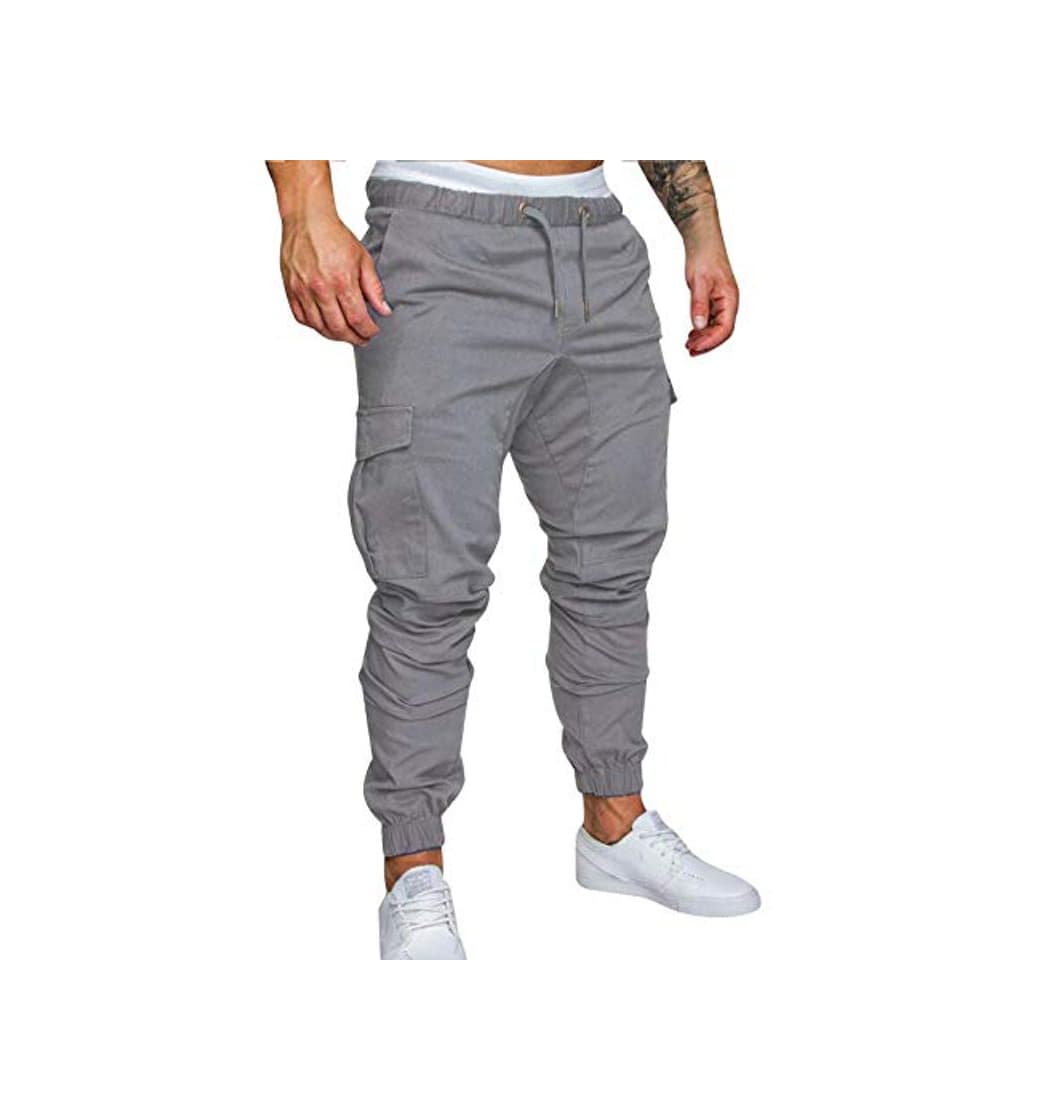 Fashion FGFD Pantalones de Hombre Jogger Deportivos Pantalón Cargo Casuales Chino de Algodón