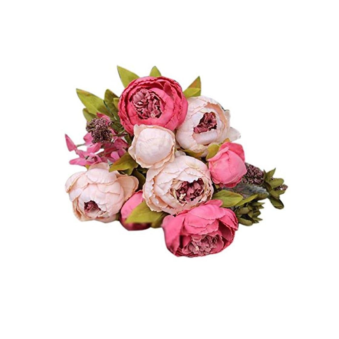 Product STRIR 1 Ramo 8 Cabezas de Flores Peonías Artificiales Decoración para Boda