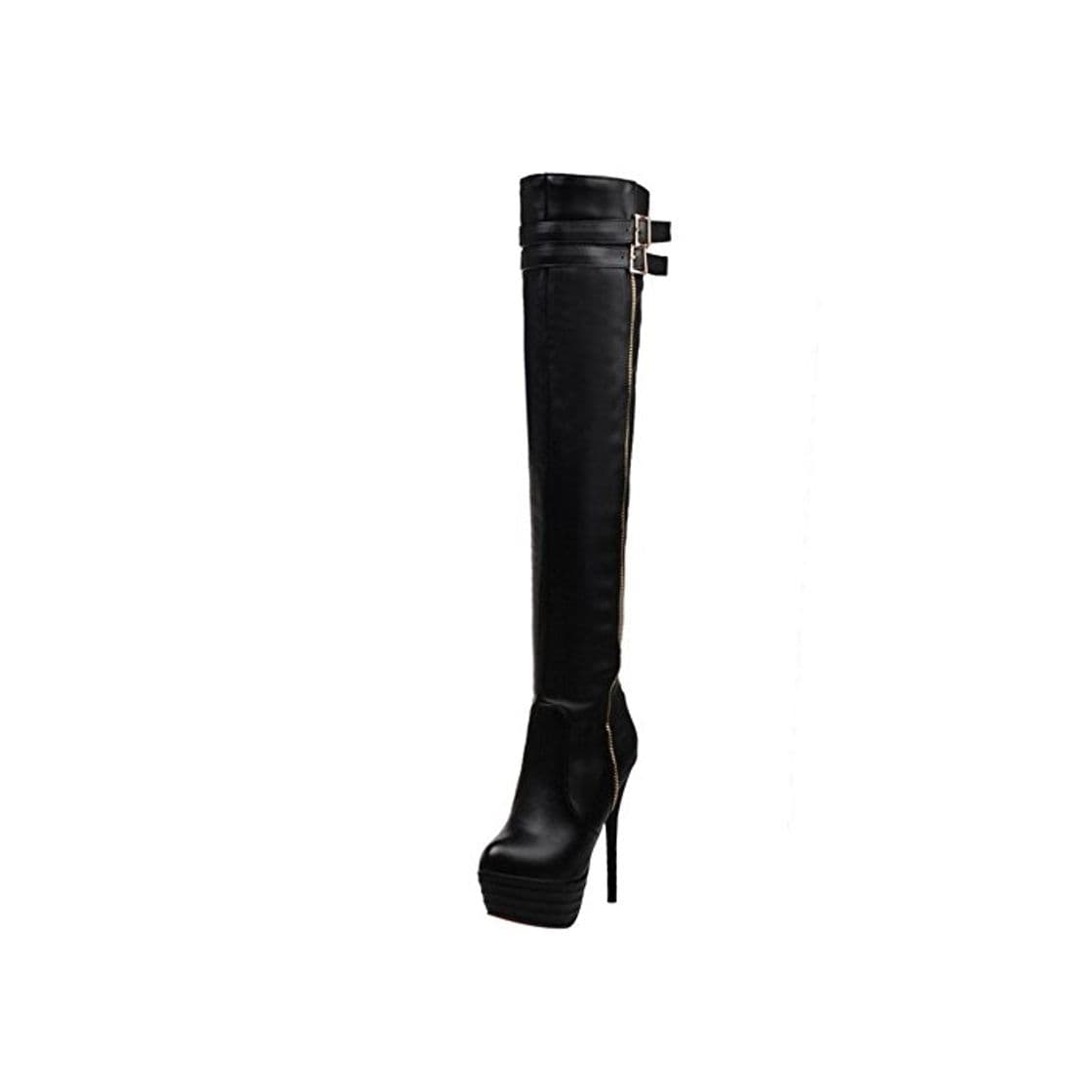 Producto COOLCEPT Botas Mujer Moda Tacon de Aguja con Plataforma Zapatos Black Size 38 Asian