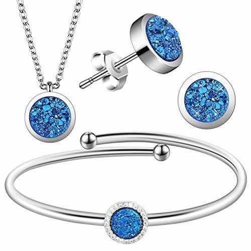 Moda Lictin Juegos de Joyas Mujer -Conjunto de Collares Pulseras Pendientes para Mujer