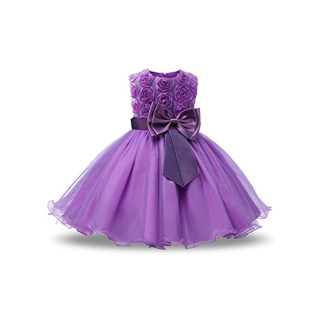 Producto NNJXD Vestido de Fiesta de Princesa con Encaje de Flor de 3D