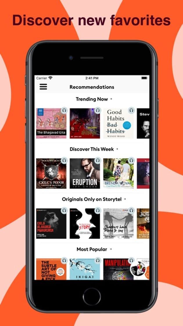 App Storytel: Audiobooks & E-books