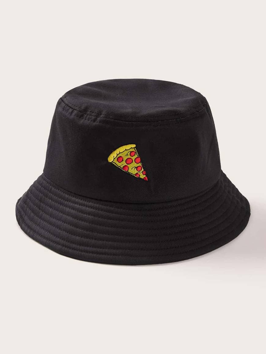 Moda Sombrero cubo con patrón de pizza