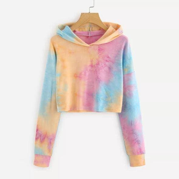 Product Colorful crop top hoodie🌈