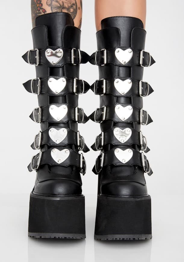 Moda Demonia Lovesick Trinity Boots | Dolls Kill