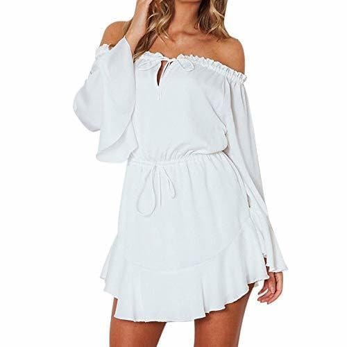 Producto Vestidos de Fiesta Mujer Cortos Otoño Invierno Mini Vestido Manga Larga Sin