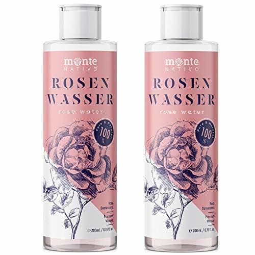 Beauty MonteNativo Agua de Rosas Natural 2x200ml - Hidrolato de Rosas 100% Puro