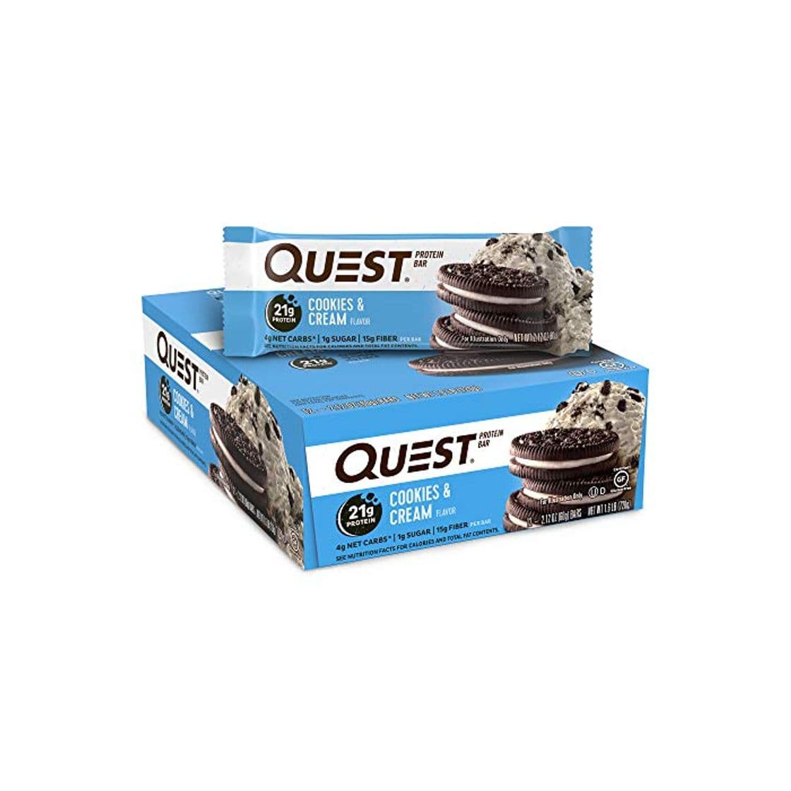 Belleza Quest Nutrition Quest Bars Cookies & Cream