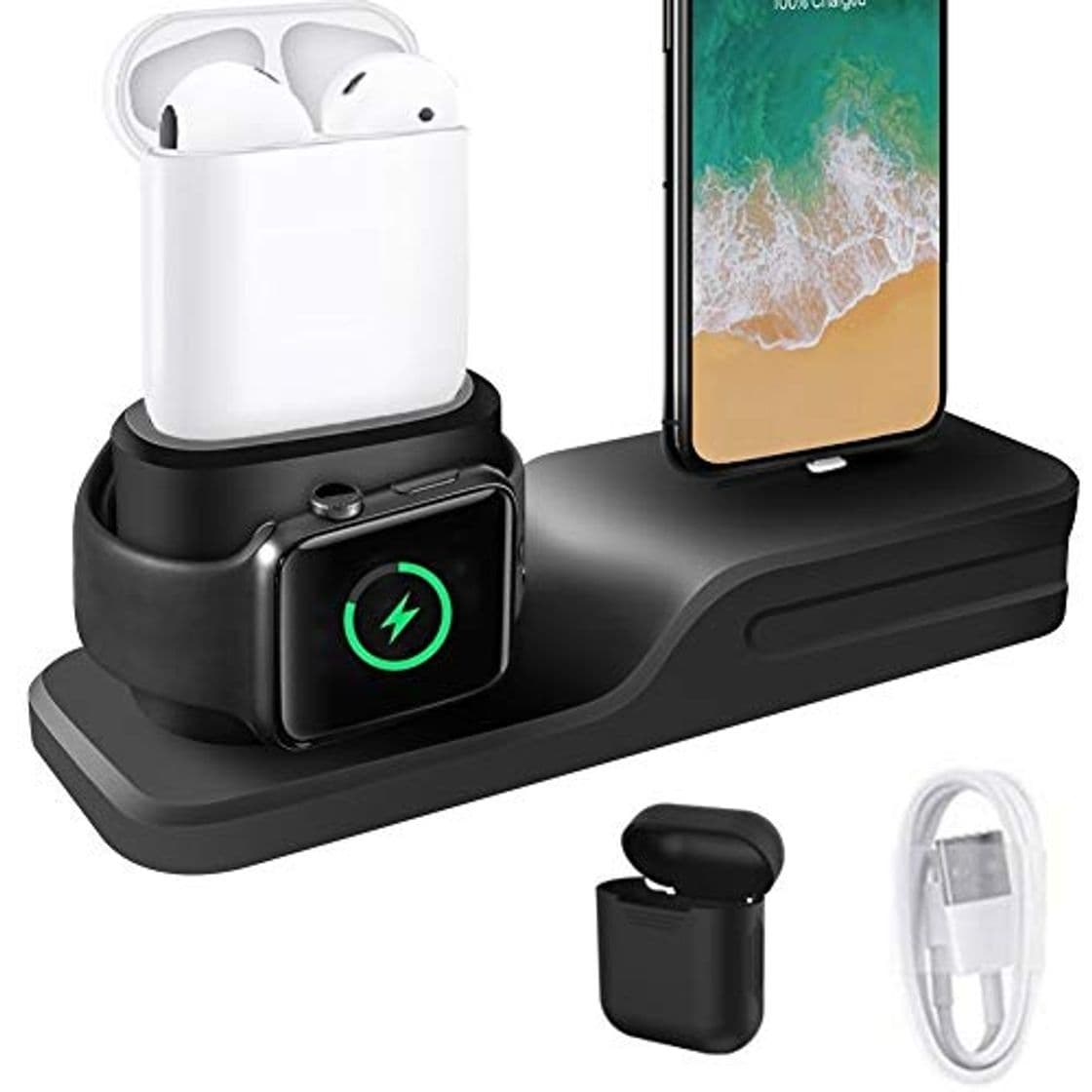 Product Cargador 3 en 1 para iPhone AirPods Apple Watch Estación de Carga