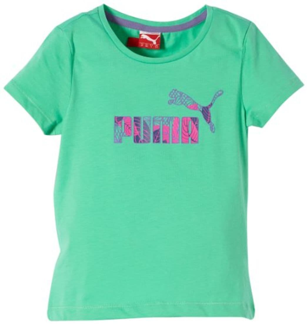 Moda PUMA Girl FD TD Logo tee - Camiseta, Color Verde, Talla 6