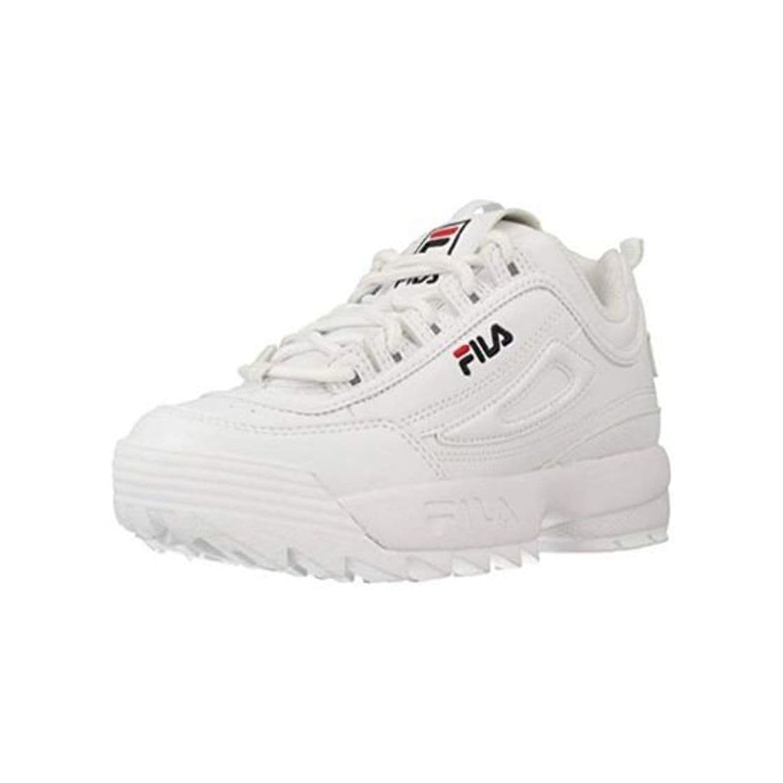 Moda FILA 1010567 Disruptor Kids Zapatillas DE Deporte Junior Unisex White 34