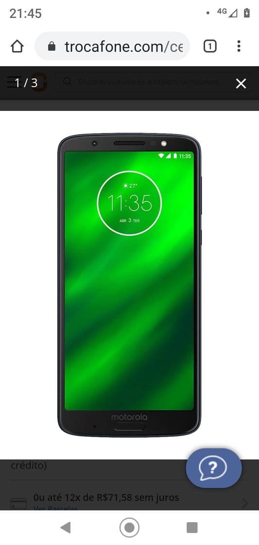 Product Motorola Moto G6 32GB Indigo

