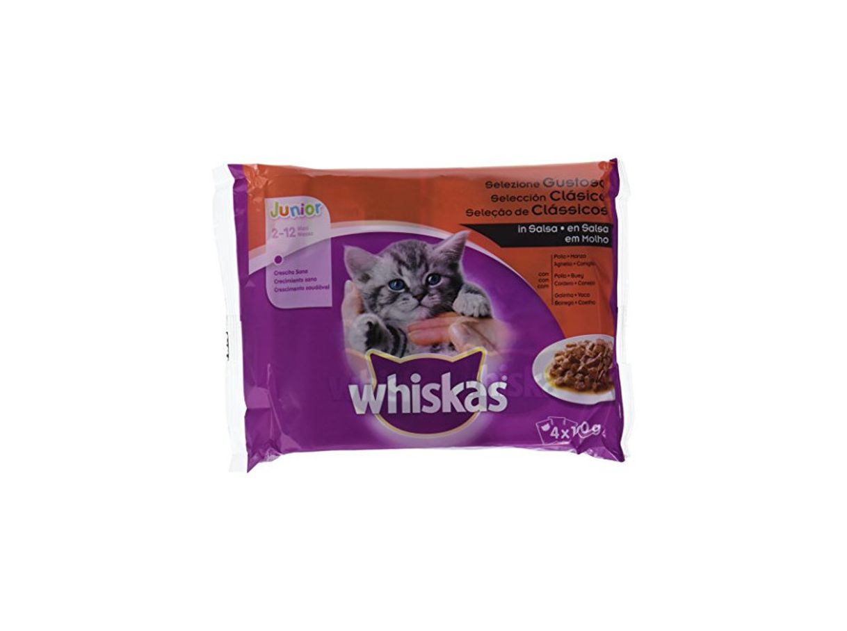 Producto Multipack de 4 bolsitas de 100g de selección de carnes para gatos