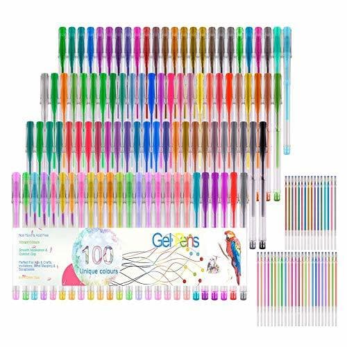 Product LKJHG Gel Pens Set Set Neon Metallic Sketch Drawing Staionary Art Supplies