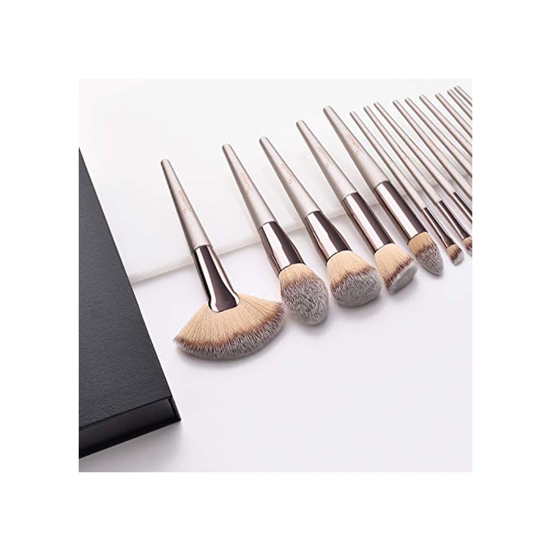 Belleza Brochas de Maquillaje, 15pcs Maquillaje Profesional Pinceles Maquillaje de Ojos, Rubor, Contorno,