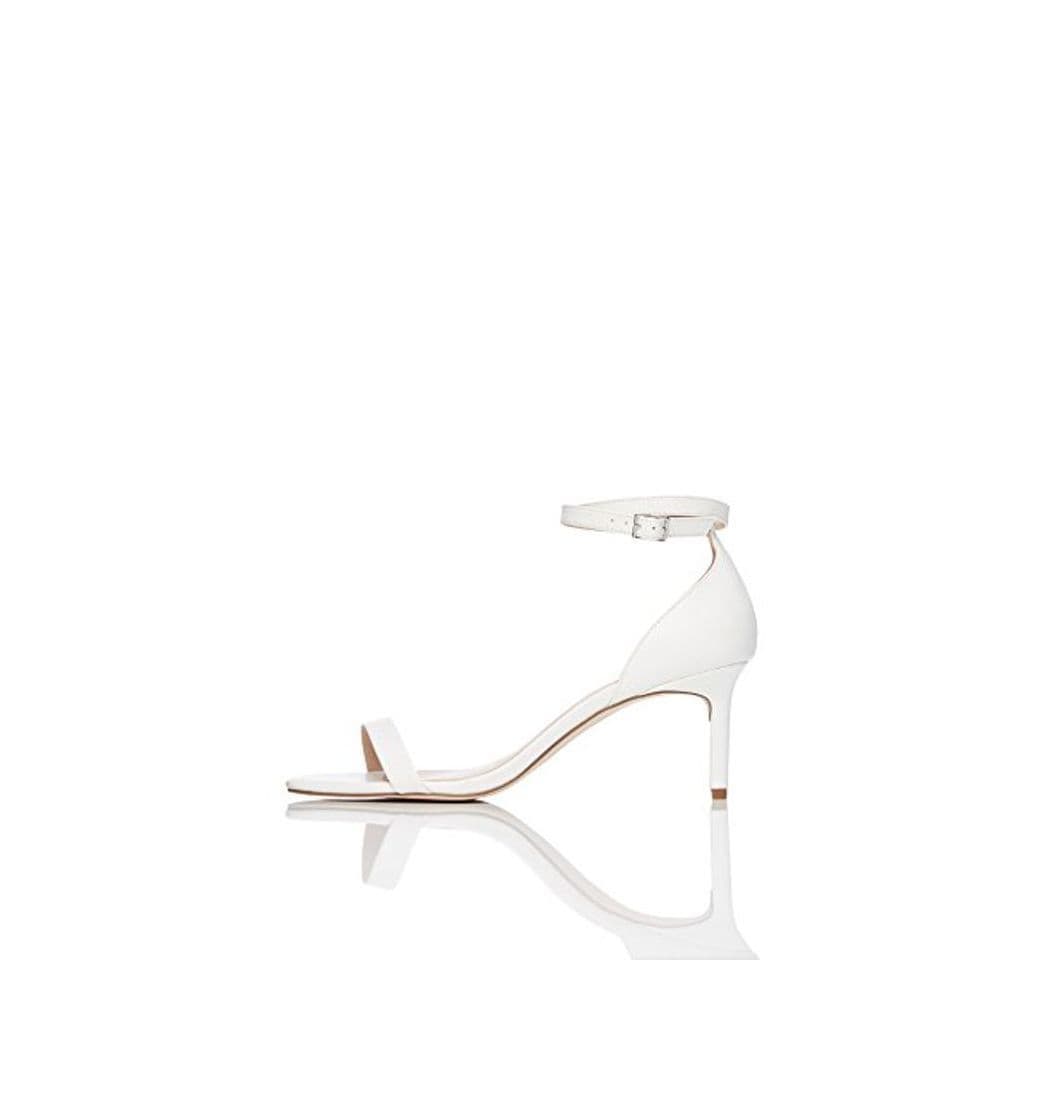 Producto find. Sandalia de Tiras con Tacón Mujer, Blanco