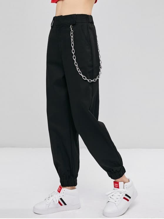 Moda Pantalones Jogger Con Cadena