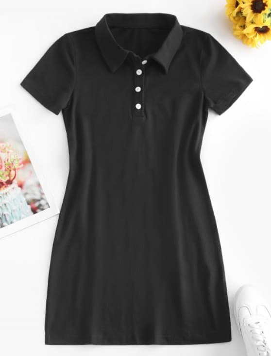 Moda Mini vestido camisa