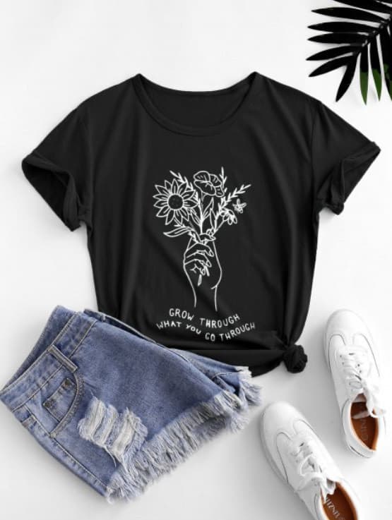 Moda Camiseta Negra