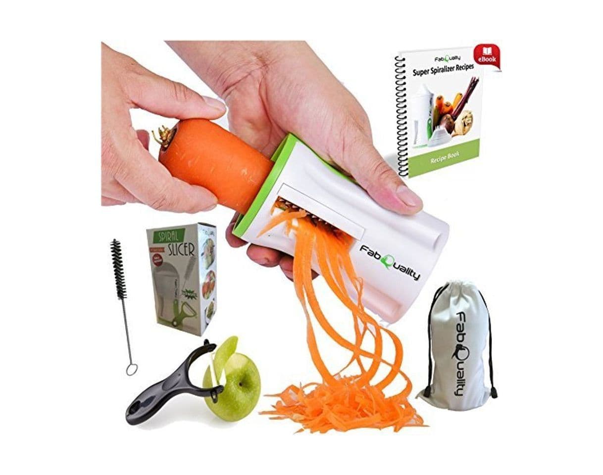 Elemento de la categoría hogar FabQuality Vendedor Premium Spiralizer Vegetal Veggetti Espiral Slicer COMPLETO BUNDLE x4 -