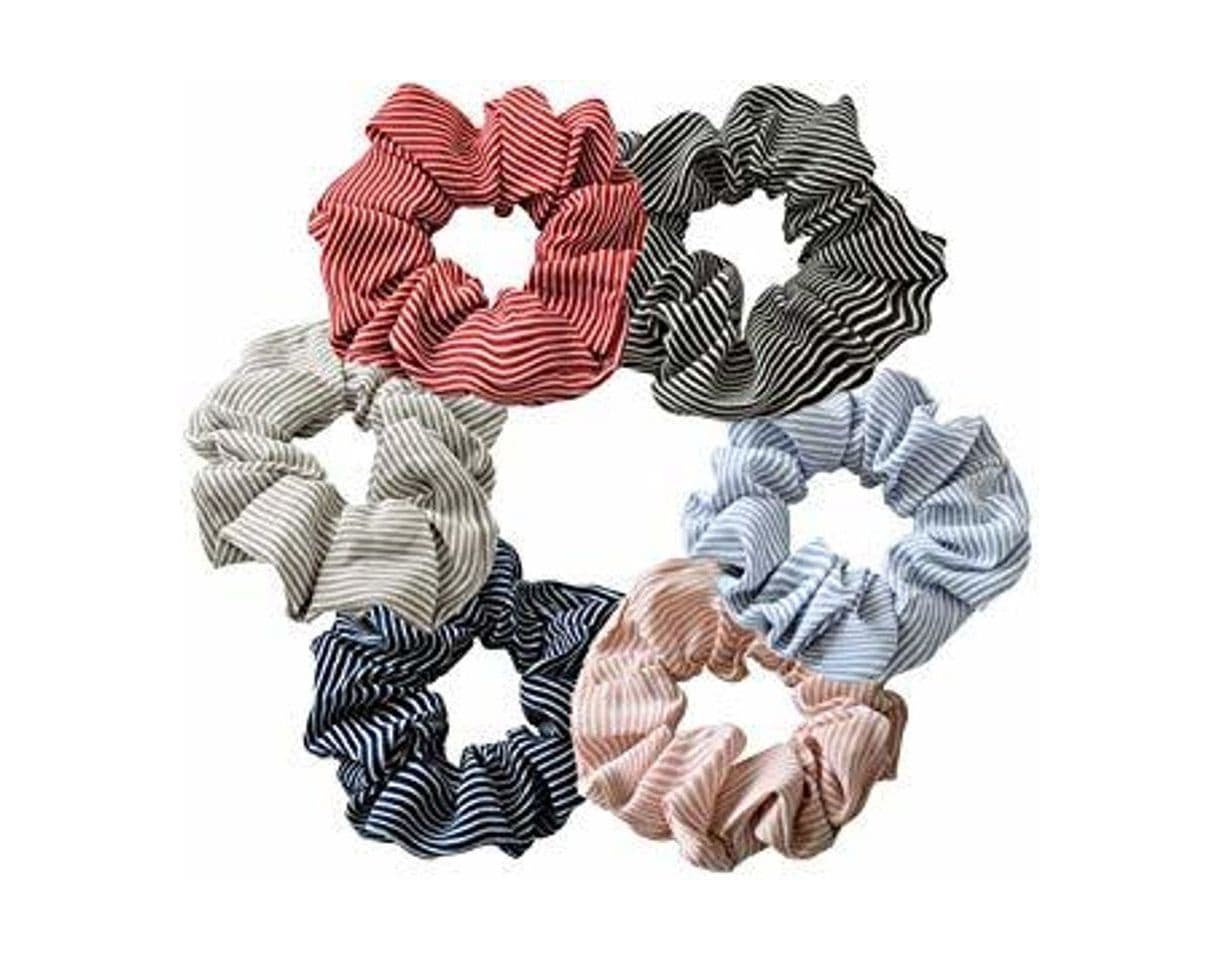 Belleza Beaupretty 5 UNIDS Cabello de Piel de Conejo Scrunchies Pelo de Gasa