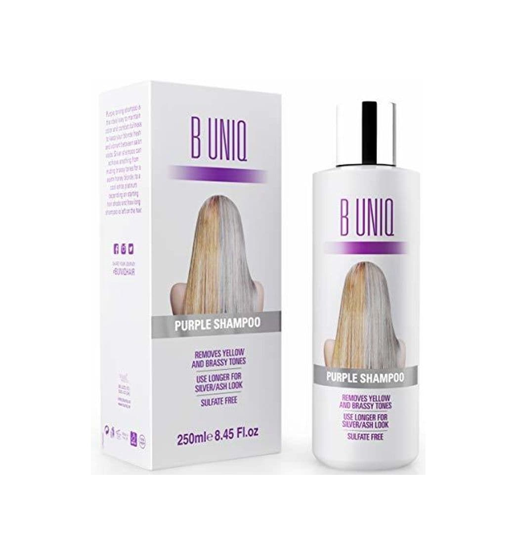 Beauty B Uniq - Champú matizador con pigmentos violetas para conseguir tonos plateados