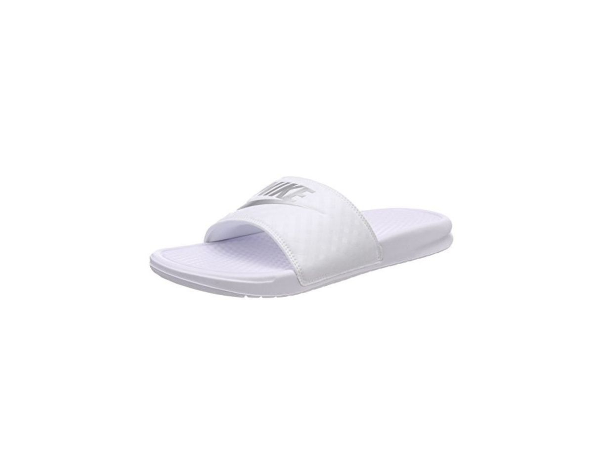 Fashion Nike Wmns Benassi JDI, Chanclas para Mujer, Blanco