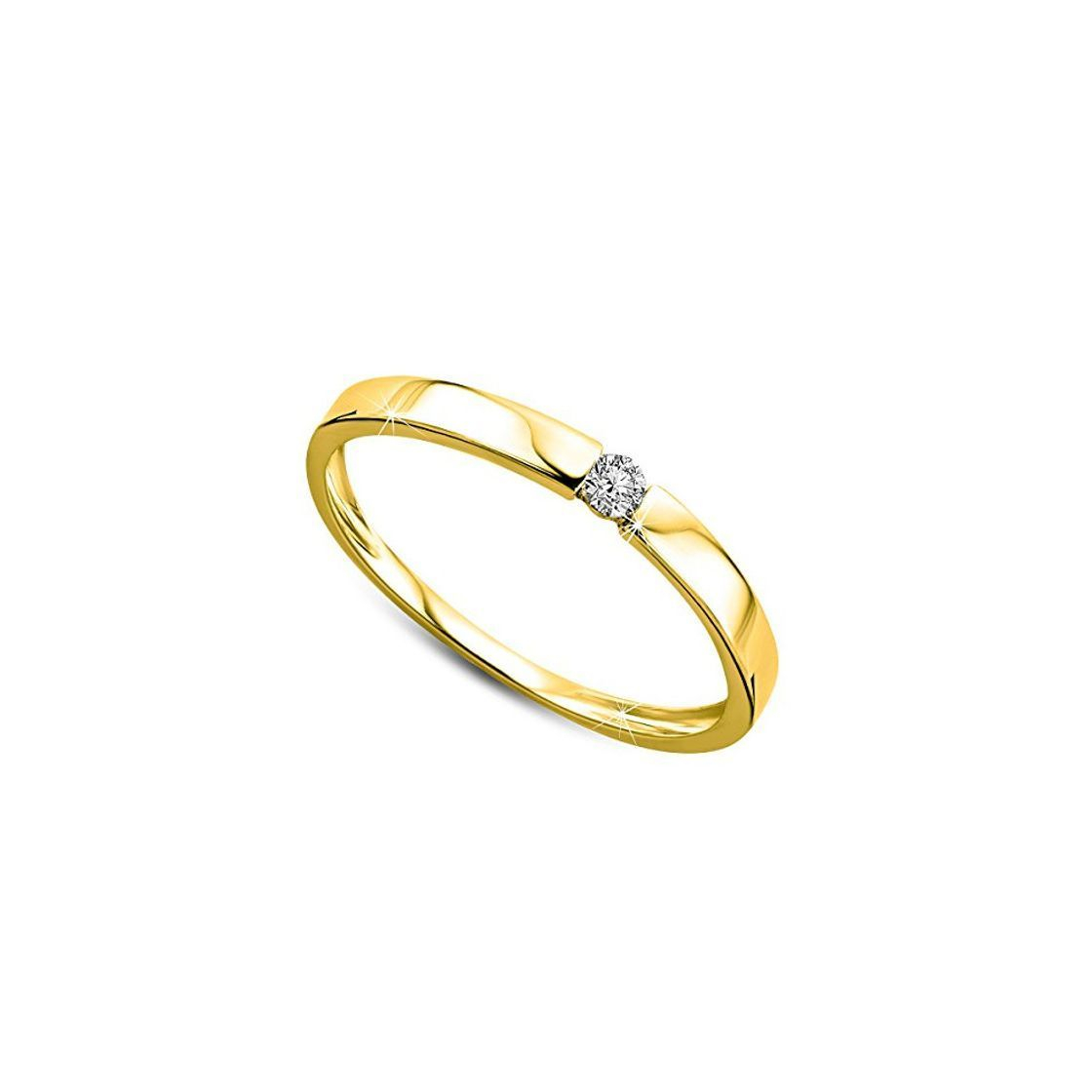 Product Orovi anillo de mujer solitario 0.05 Quilates diamantes en oro amarillo 9