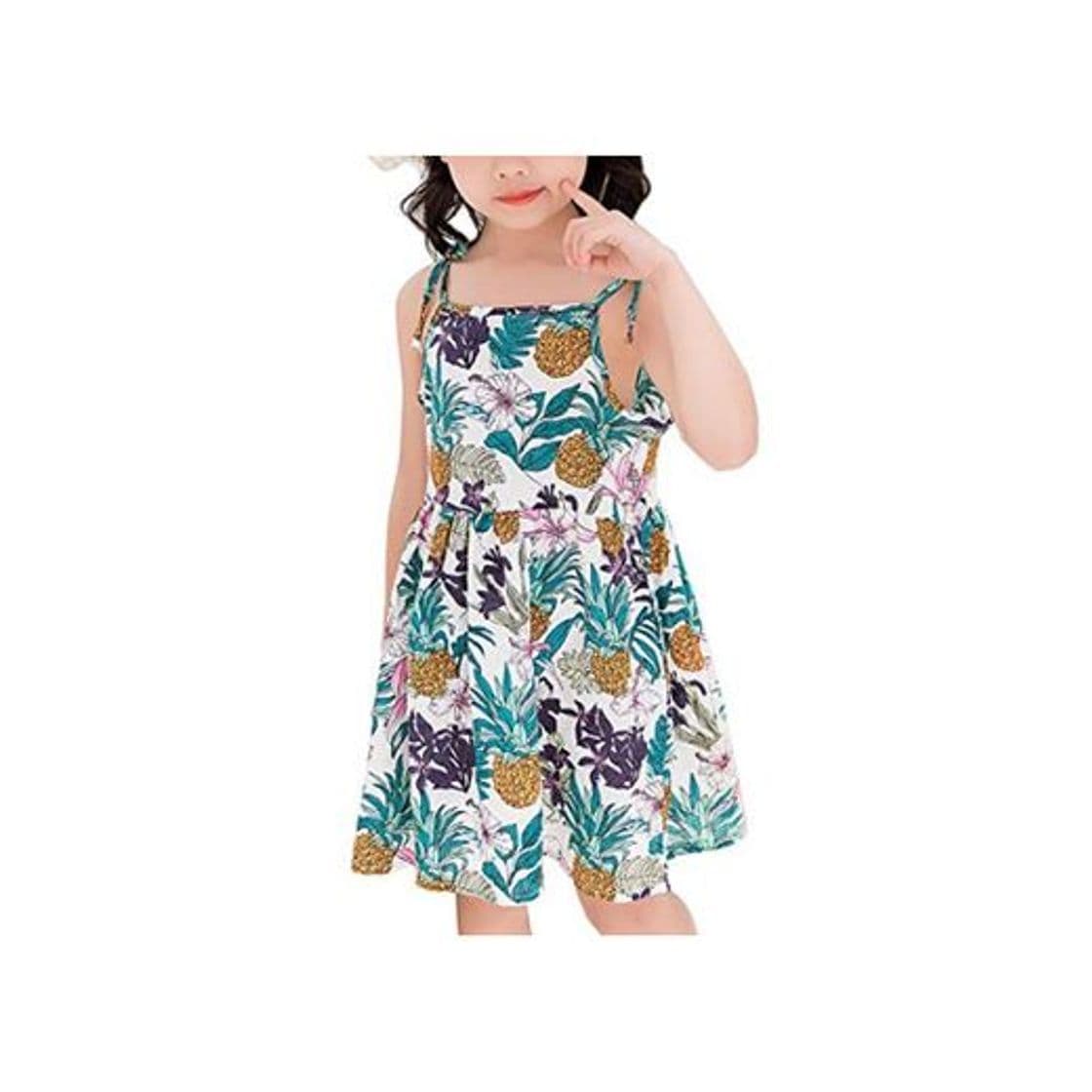 Fashion Vestido de Verano para Bebe Niñas Casuales Algodón Infantil Sin Mangas Chicas Ropa Flores 0 a 4 años