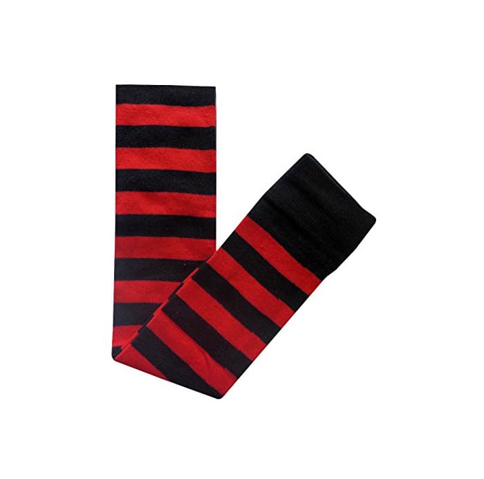 Producto (Red Stripe Socks) Rayas Rojos Y Negro Emo Goth de Halloween Más