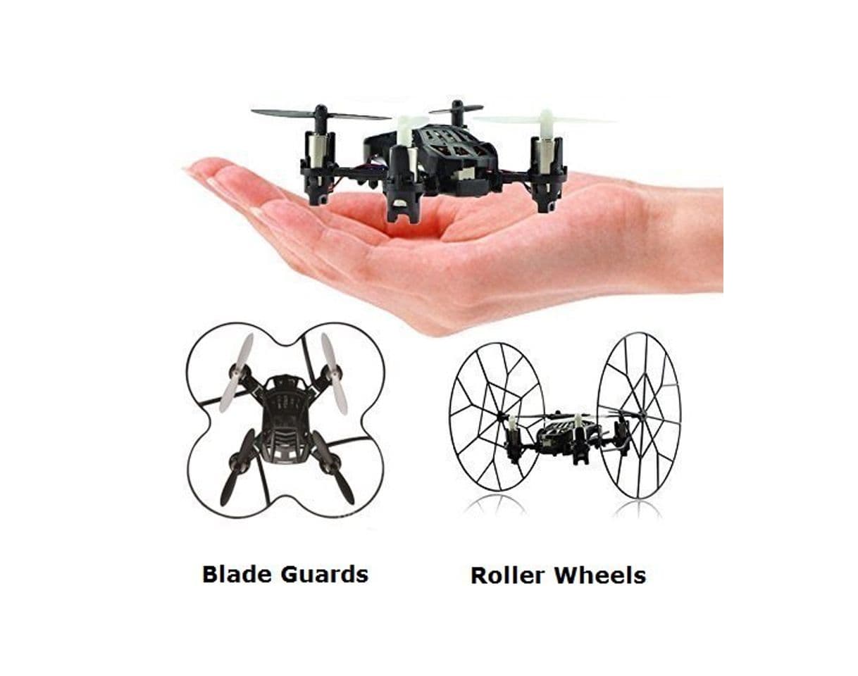 Producto Top Race Micro-Drone Quadcopter de 4 canales con ruedas