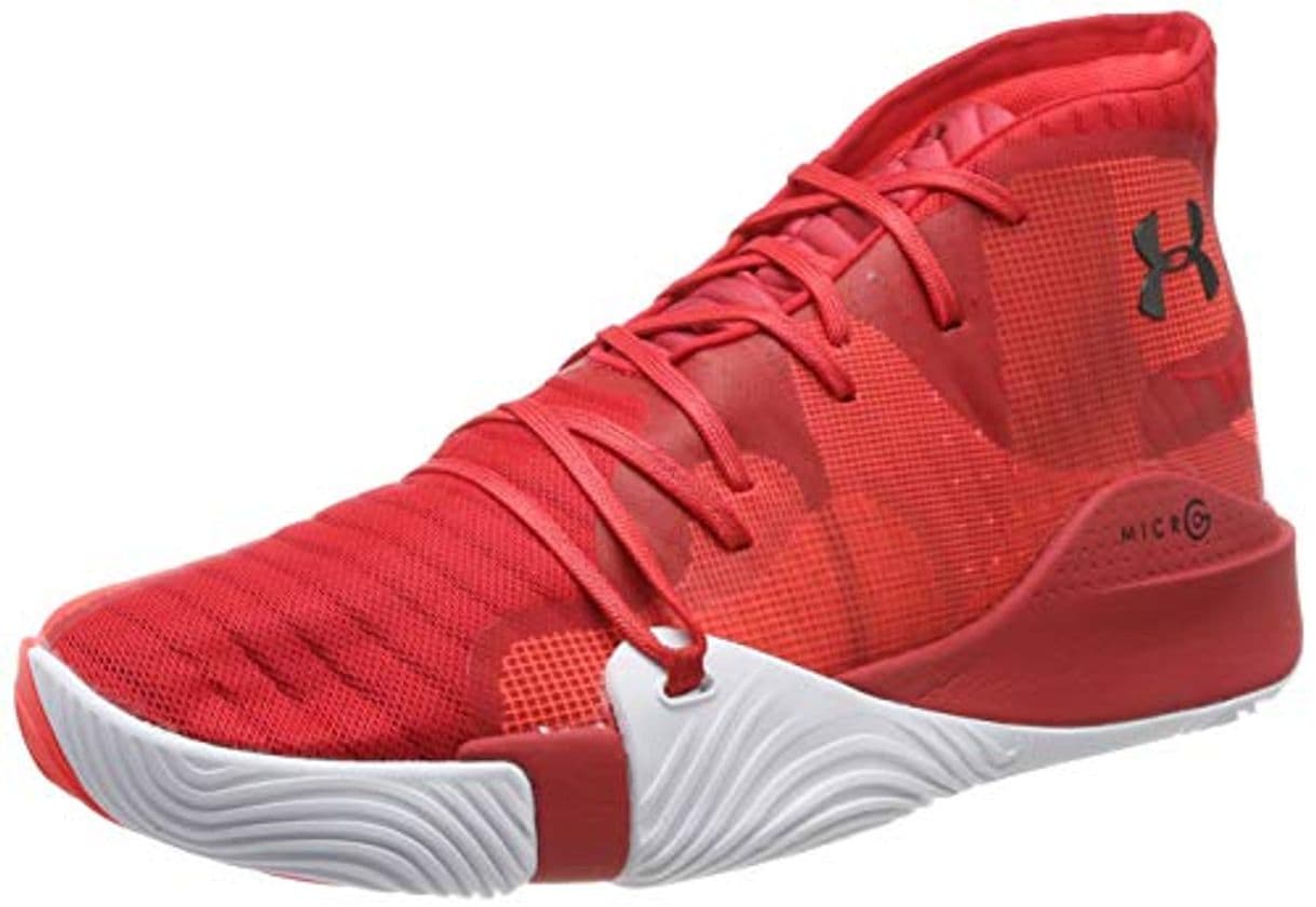 Producto Under Armour UA Spawn Mid, Zapatos de Baloncesto para Hombre, Rojo