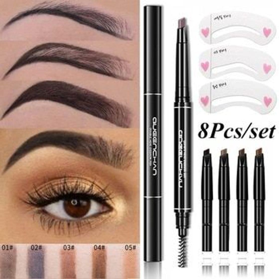 Product 8pcs Professional Automatic Eyebrow Pencil Eye Brow Pen with