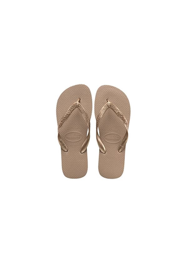 Fashion Havaianas Top Tiras, Chanclas para Mujer, Dorado