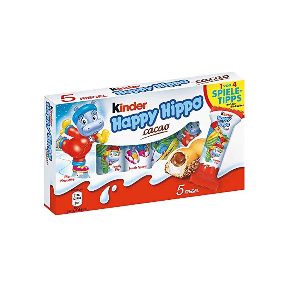 Producto Kinder"Happy Hippo" galletas de crema de cacao