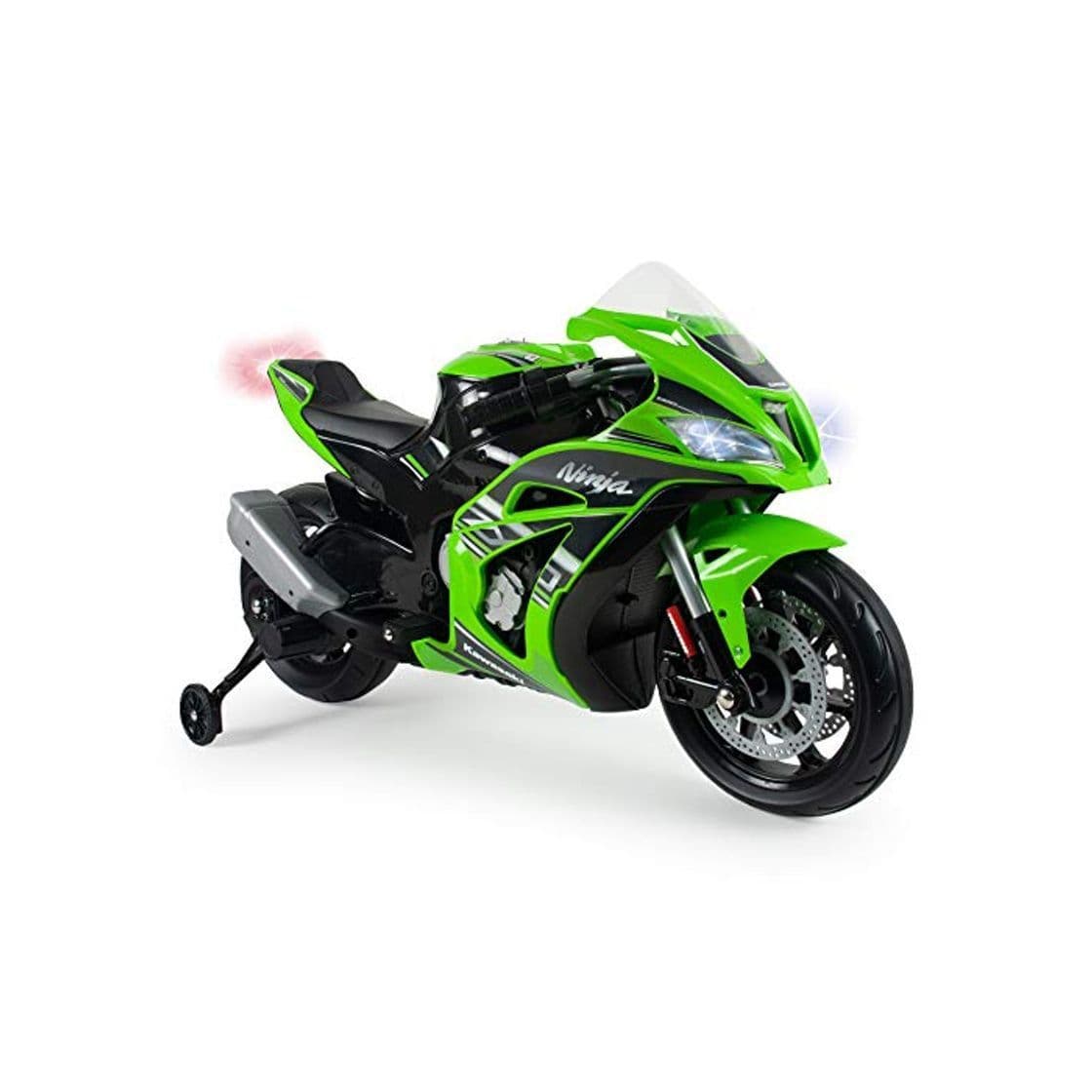 Product INJUSA- Moto ZX10 Ninja Kawasaki de 12 V, licenciada con luces y