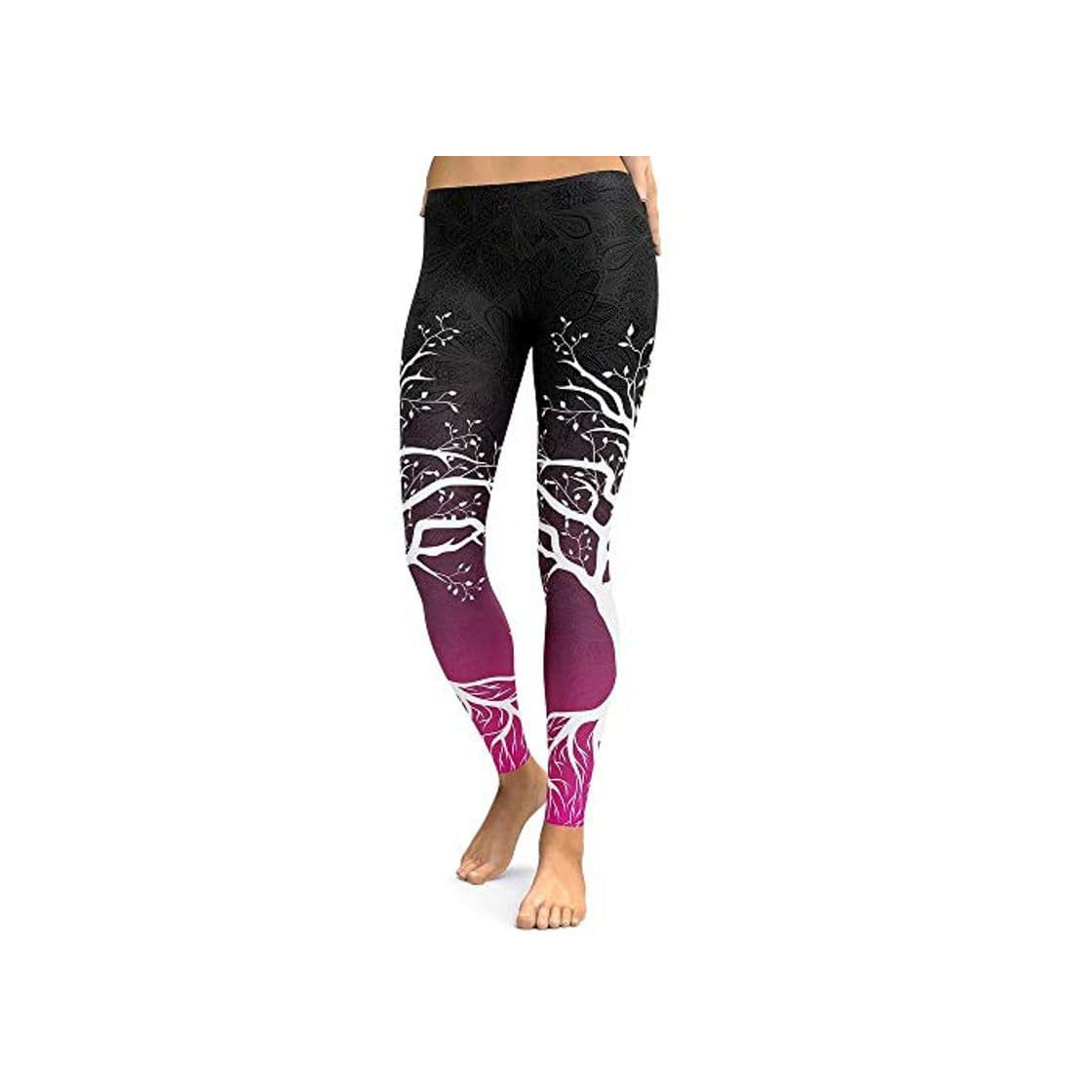 Producto SUNXIN Mujer Pantalones Largos Deportivos Patrón de árbol Leggings para Running