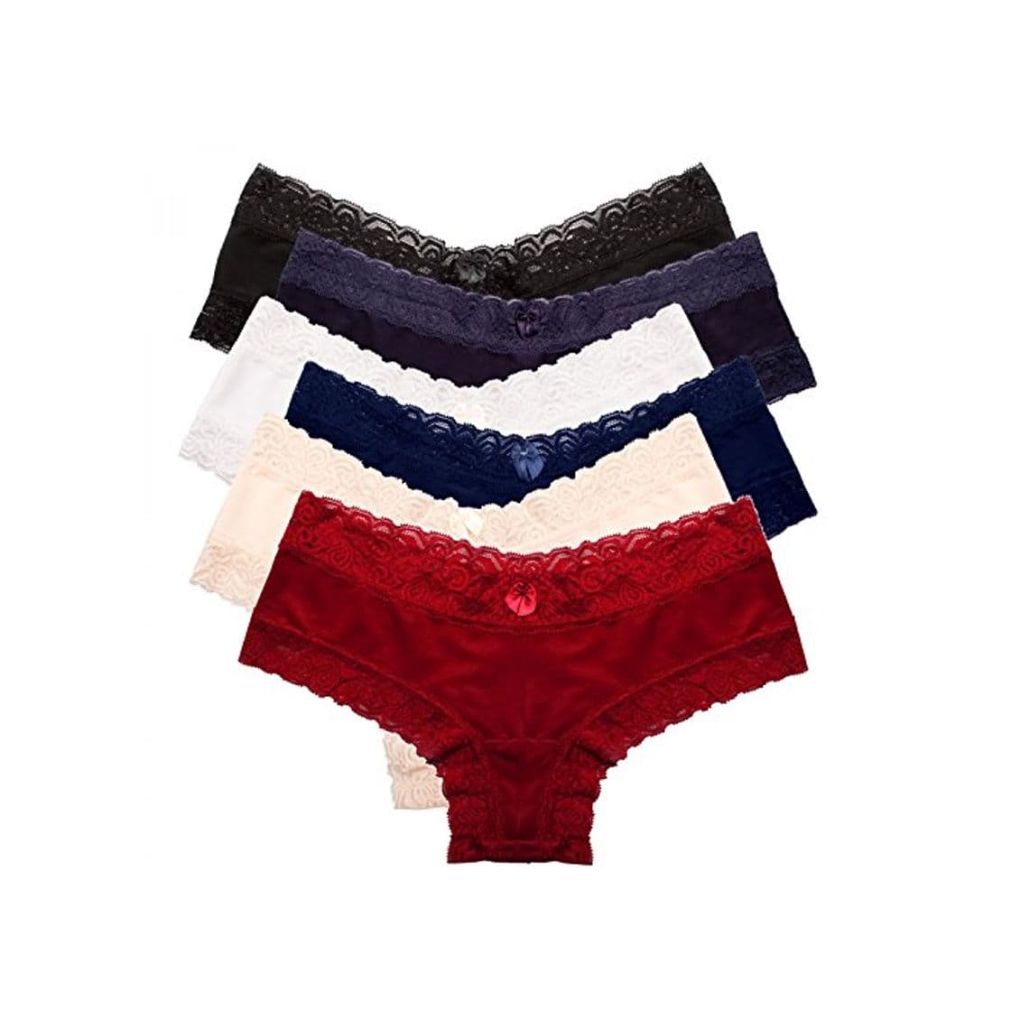 Product Fabio Farini Culotte Paquete de 6. Bragas con seductores Detalles de Encaje,