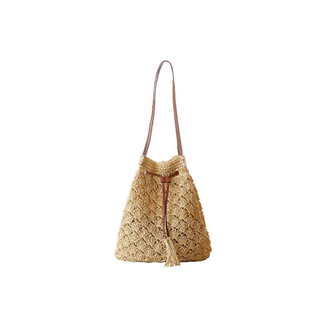 Producto Haodou 1 Unids Mujeres Verano Nuevo Bohemia Bolsos Crochet Crossbody Hombro Flecos Las Mujeres Tejidas Bolsa de Playa Bolsa