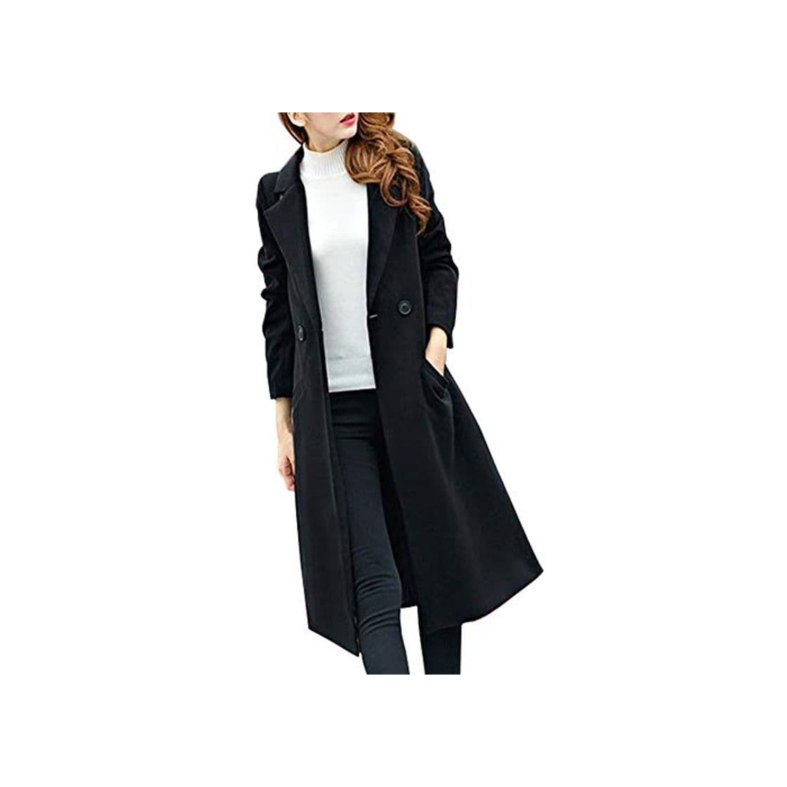 Moda ZORE Women Coat Mujeres otoño Invierno Abrigo de Lana de Largo Sobretodo