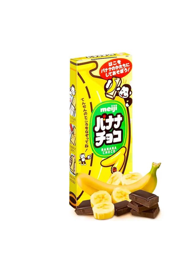 Producto Grageas de Chocolate Meiji y Banana