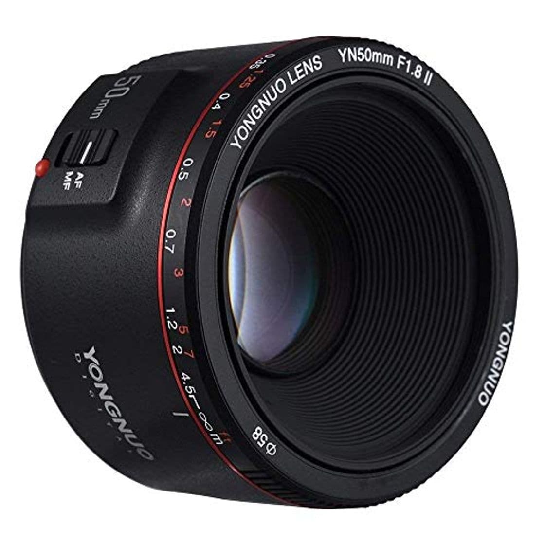 Producto YONGNUO YN50MM F1.8 II AF/MF 0.35M Distancia de Enfoque Estándar Prime Lens