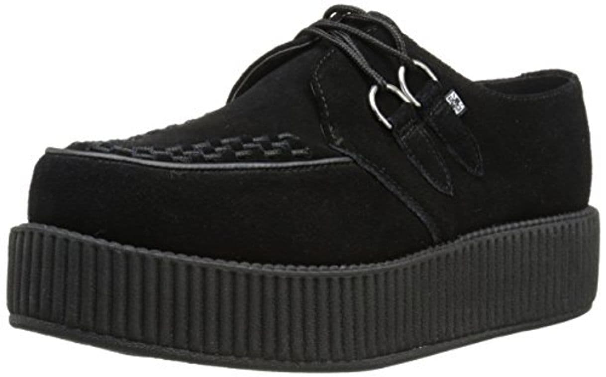 Fashion T.U.K. Mondo Sole Round Creeper, Zapatillas de Cuero, Unisex, Negro