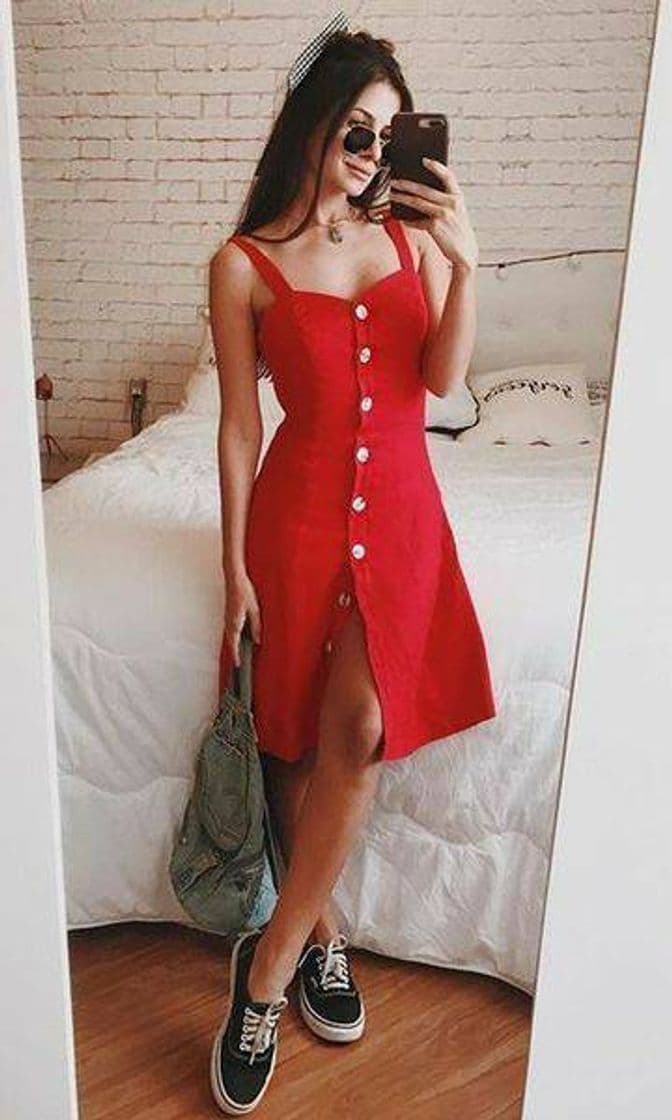 Moda Vestido vermelho 