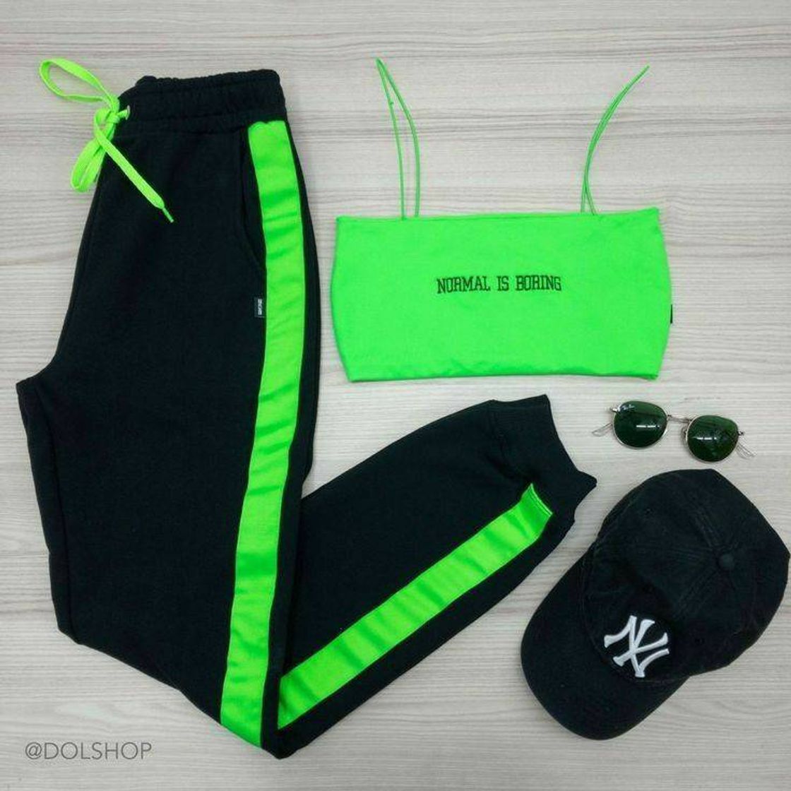 Moda Conjunto verde neon