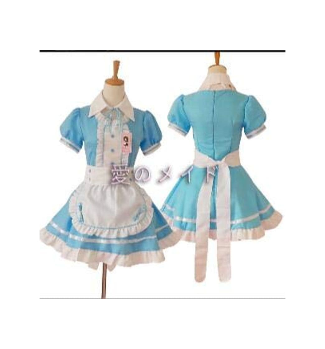 Product WSJDE Disfraz de sirvienta Francesa Sexy Dulce Vestido gótico Lolita Anime Cosplay Sissy Maid Uniforme Talla Grande Disfraces de Halloween para Mujeres XXXL Azul