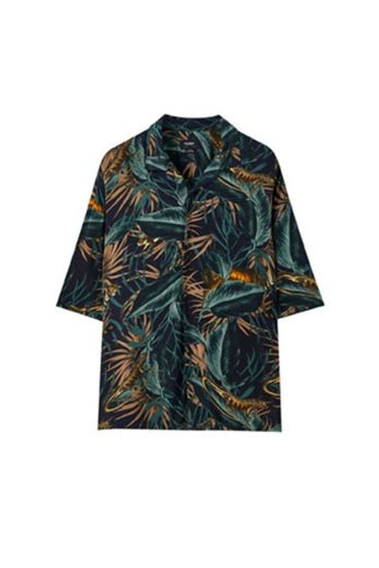 Moda Camisa print tropical viscosa - PULL&BEAR