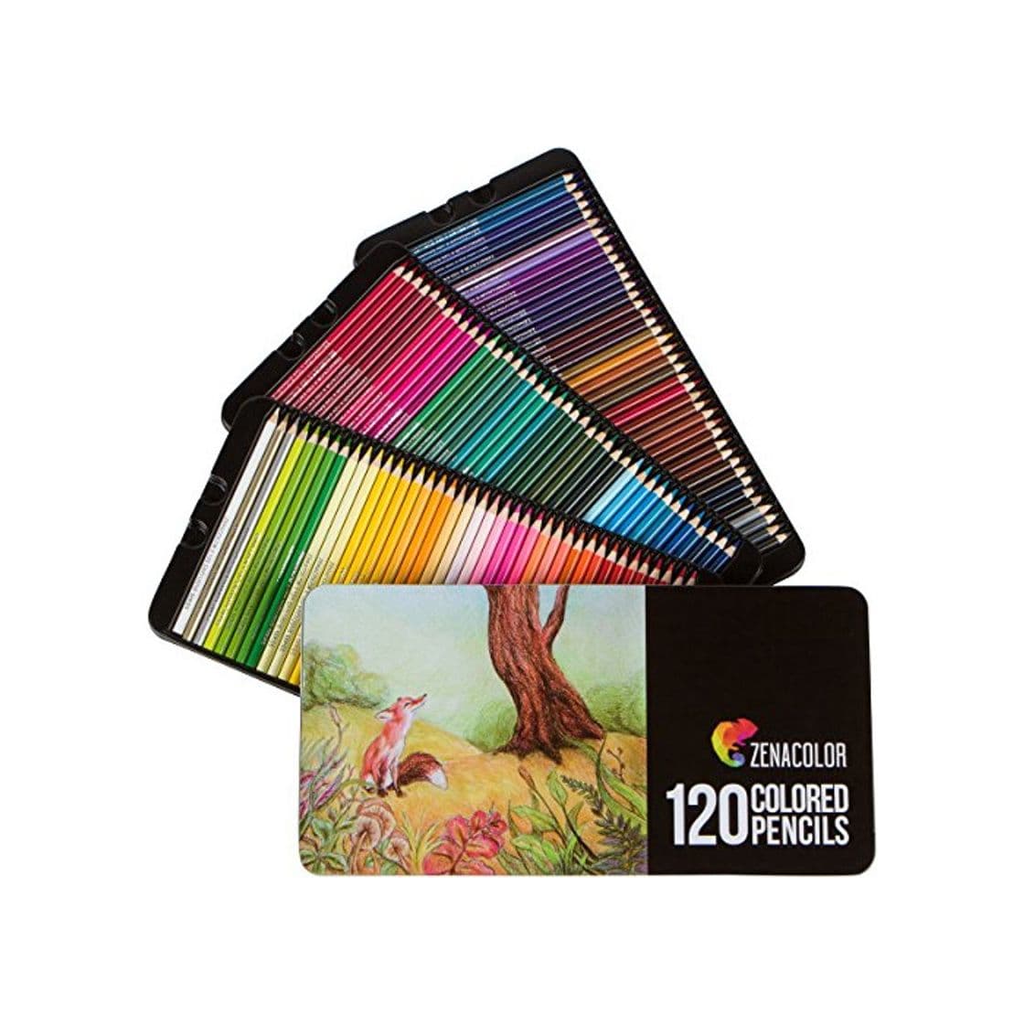 Producto 120 Lápices de Colores con Caja de Metal de Zenacolor - 120